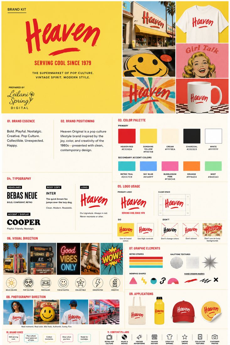 Bold retro retail branding