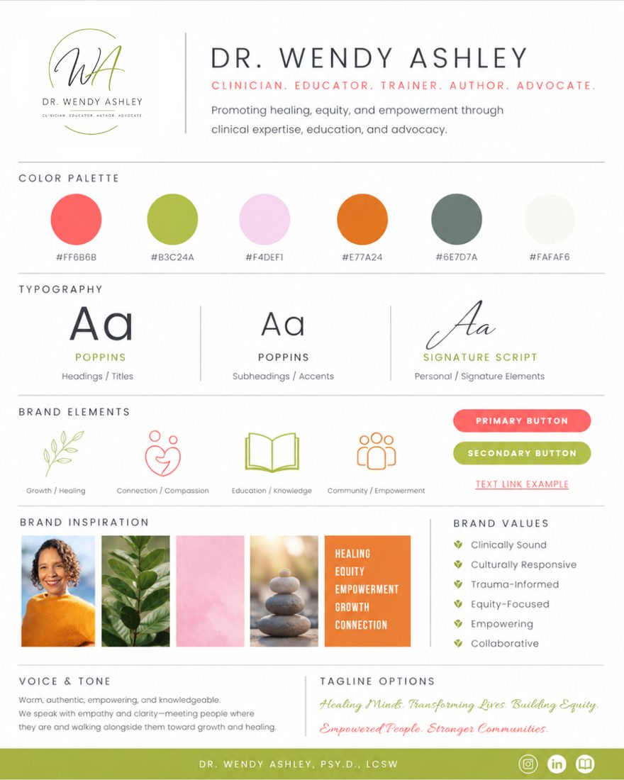 A warm, healing personal brand